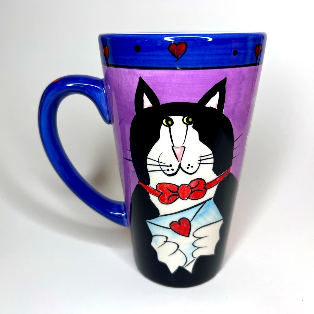 Catzilla by Candace Reiter Cat Mug Hand Painted Ceramic